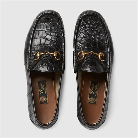 gucci horsebit loafer men|Gucci crocodile loafer.